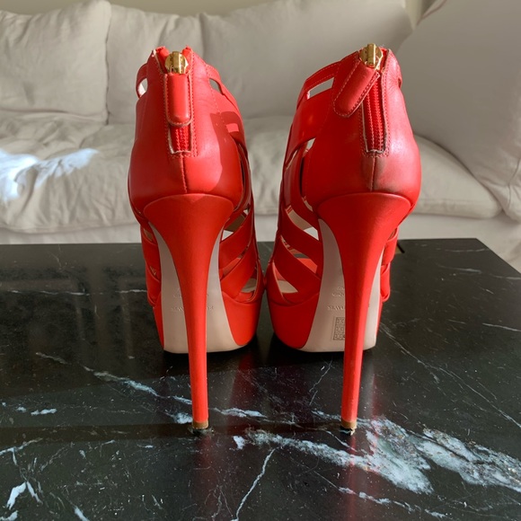 Ruthie Davis red platform Halle caged heels - Picture 4 of 4